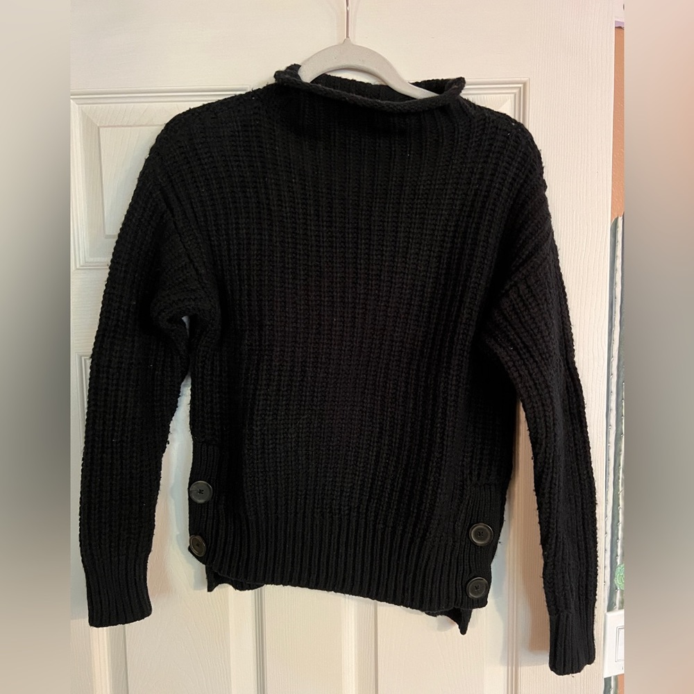 Madewell black mock neck knit sweater